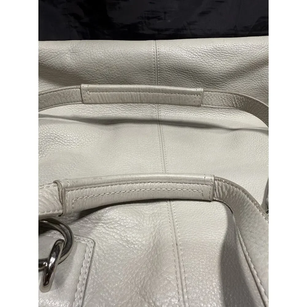 Coach Legacy Tote #19264 Leather Chalk Ivory‎ Pocket Shoulder Bag EUC - Picture 15 of 16